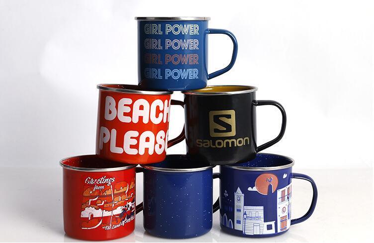 Enamel mugs