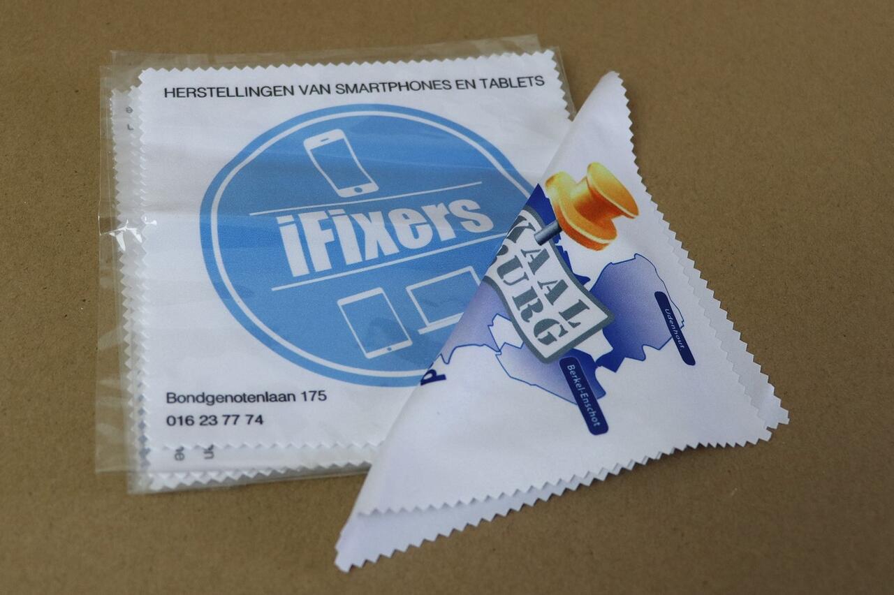 Medium microfiber lens cleaning cloth with custom print image