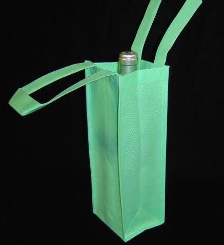 Custom printed PP non-woven wine bag for 1 bottle image