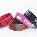 Extra wide silicone wristbands (25mm) with custom artwork image