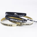 Slim Silicone Wristbands (6mm wide) with custom text image