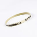 Slim Silicone Wristbands (6mm wide) with custom text image