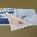 Small microfiber glasses cleaning cloth with custom print image