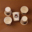 Paper cup 2.5 oz with custom printed and single wall image