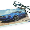 Small microfiber glasses cleaning cloth with custom print image