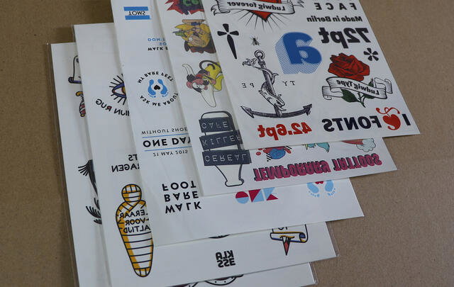 Fake tattoo A5 size (210x148mm) with custom print image