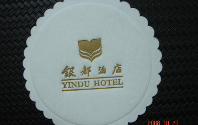 Custom printed / debossed paper coaster 80mm image