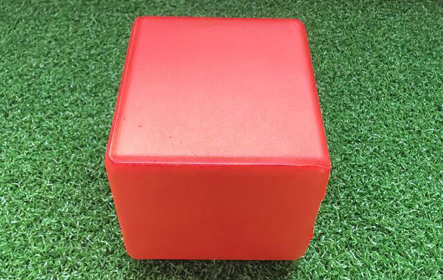 Red PU foam die, unprinted