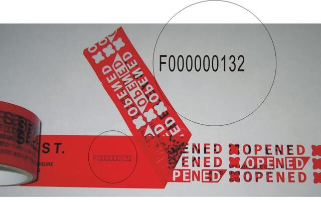 Custom printed anti-tampering tape 40mm x 50m image