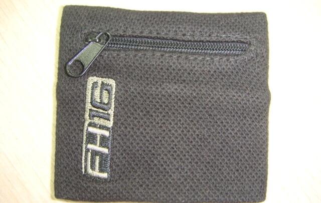 Custom embroidered sweatband with pocket for valuables image