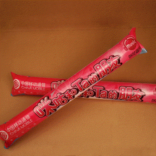 Clapping sticks (pairs) inflatable 60x10cm with your custom print Thundersticks inflatable 60x10cm image