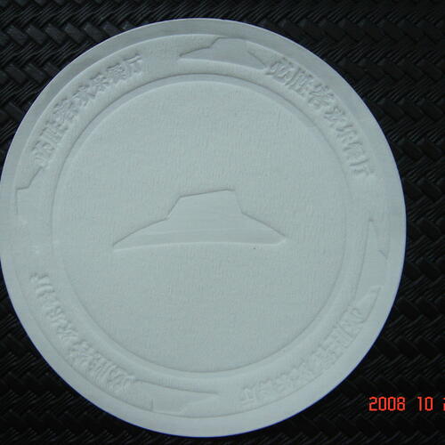 Custom printed / debossed paper coaster 100mm image