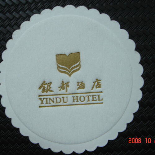 Custom printed / debossed paper coaster 80mm image