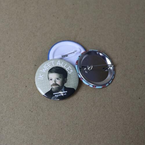 Metal button badge 40mm with custom print Metal button badge 40mm with custom print image