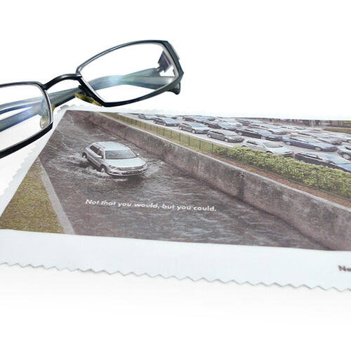 Large microfiber TV cleaning cloth with custom print Large microfiber lens cloth image