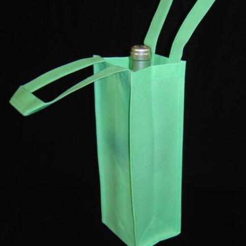 Custom printed PP non-woven wine bag for 1 bottle image