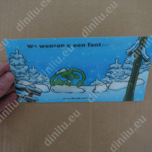 Custom artwork lenticular print with animation Custom lenticular card, 120x170mm image